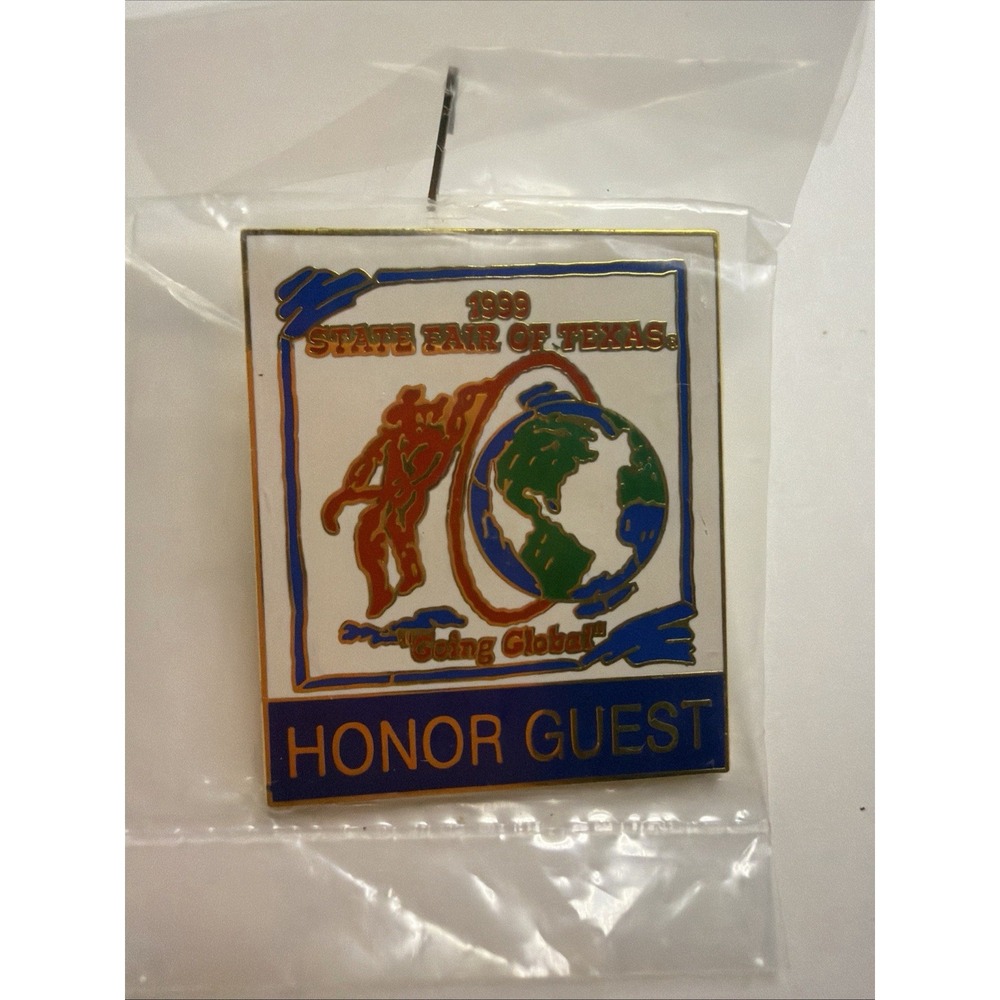 1999 State Fair of Texas Honor Guest Going Global Enamel Pin Badge Collectible